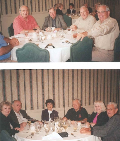 Above: Art, Ted, Bob and John. The headless one is Leo. below: Barb, Billy, Barb, Cyg, Irene and Rip.

