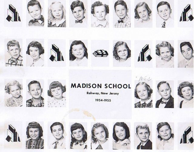 Madison School 1954-1955: Class of 65 - Mary Baker, Dennis Weins, David Davis, Joann Hinkle, Louise Russell, Carol Ader, Lazlo K., Ingrid Barth, Mary Ann Erase, Frank Della Sandro, Jane Wood, Bruce Decker. Can you name the others? Photo provided by Ingrid