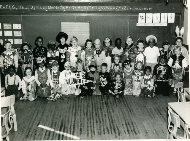 Second Grade, Halloween 1954, Grover Cleveland School. Compliments of Bill Koczan