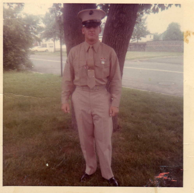 Marine Diz 1966 fresh out of bootcamp on the way to Nam