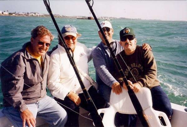CHarlie Knight 65, Paul Caravella 63, Ralph Patrocinio 66 & Danny Dazet 65, Tarpon Fishing in Boca Grande
